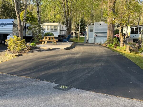 Overview of Mountain Vibes site without camper Outdoor Resorts at Gatlinburg